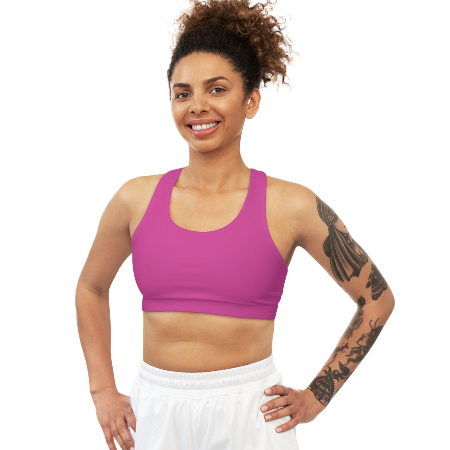 Seamless Pink Sports Bra