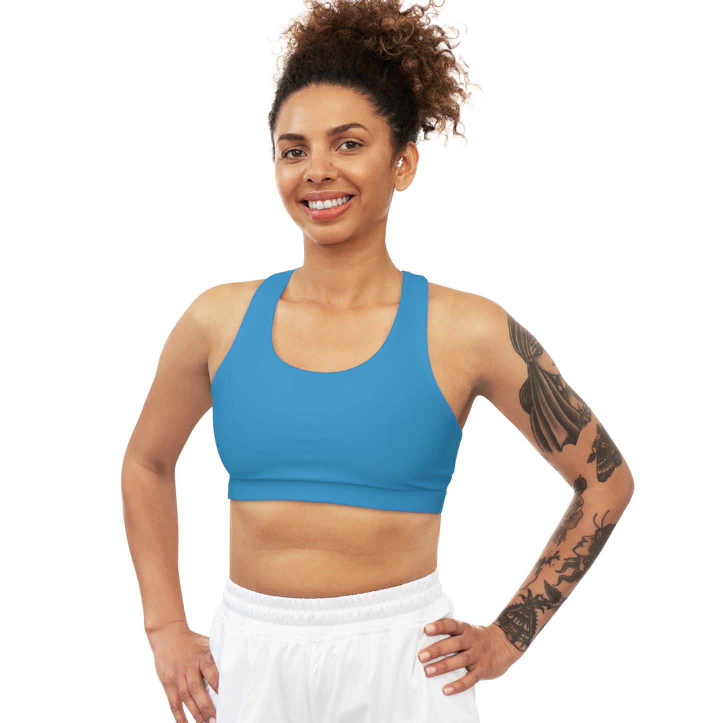 Seamless Blue Sports Bras