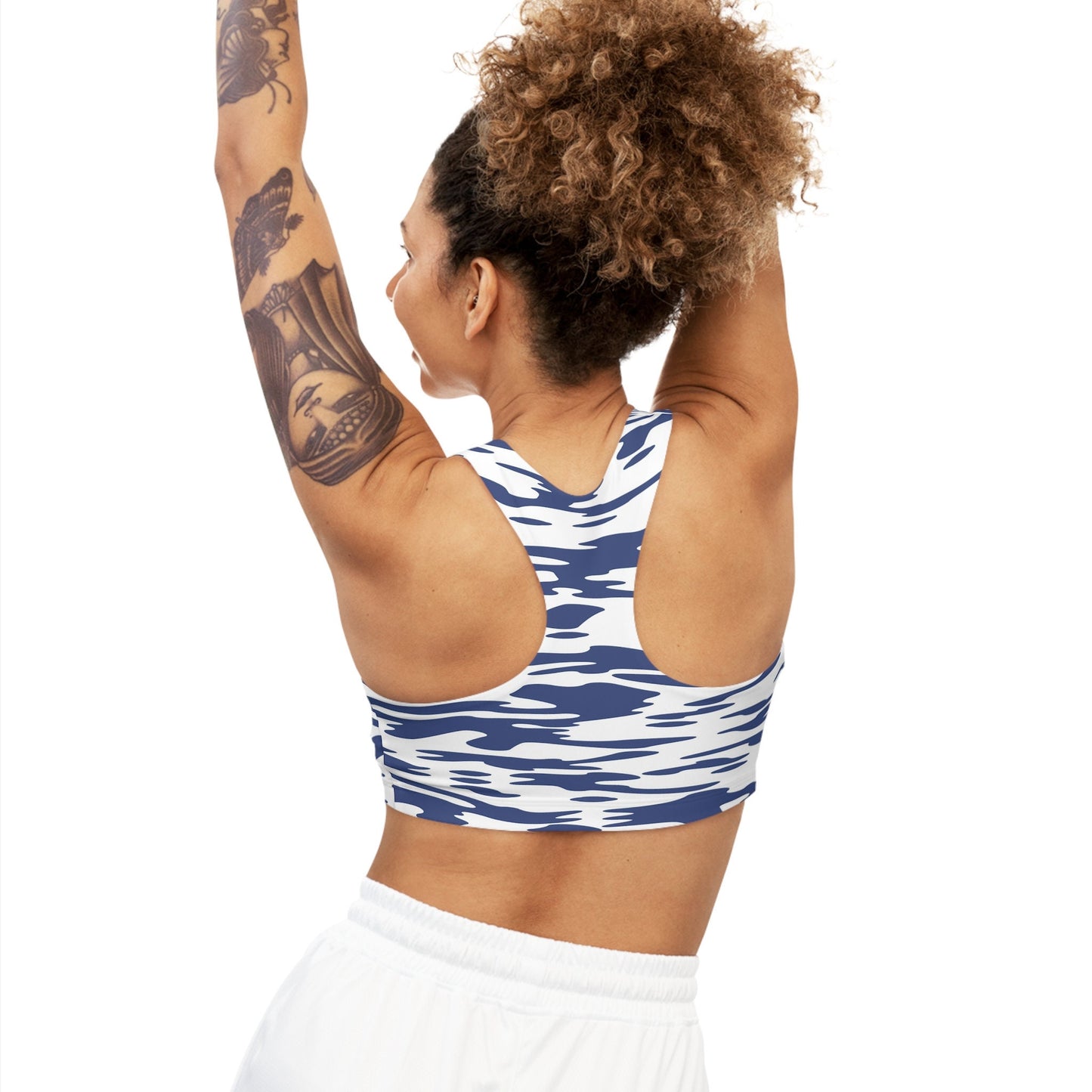 Seamless Blue Sports Bras