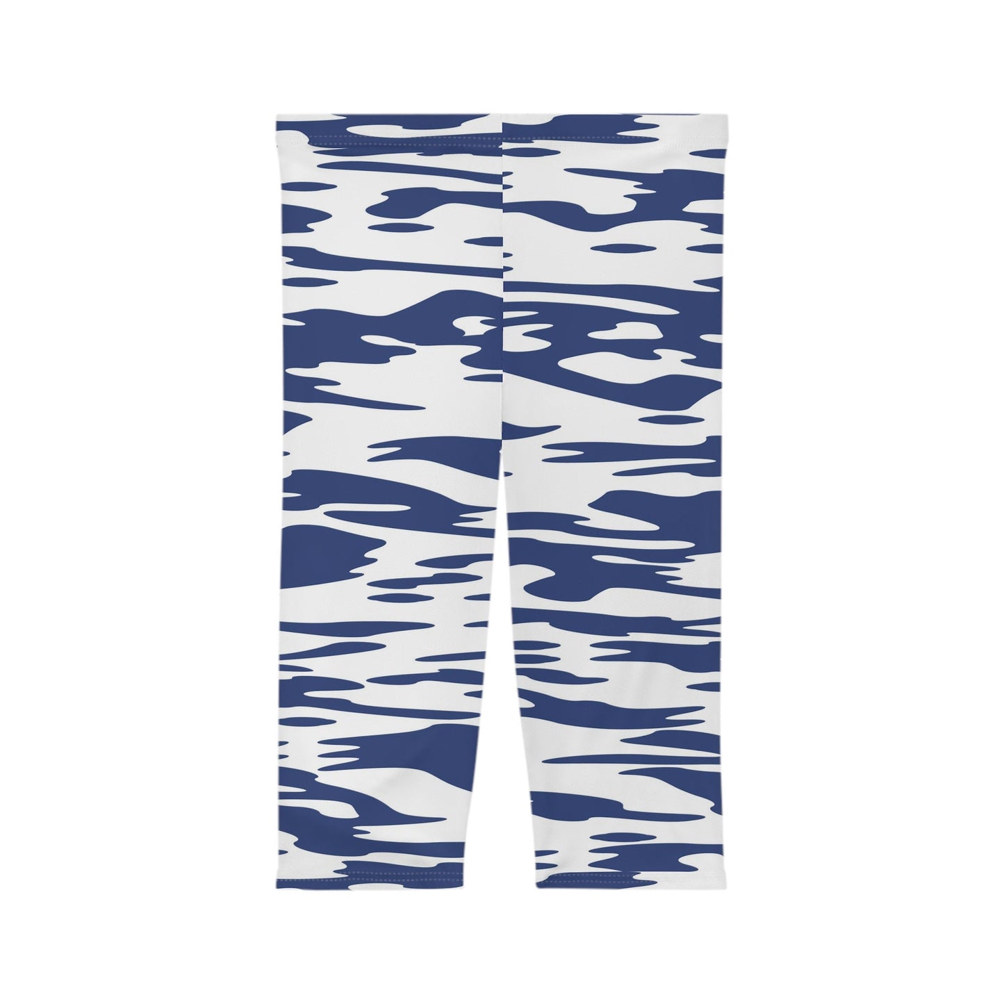 Womens Blue Capri Leggings