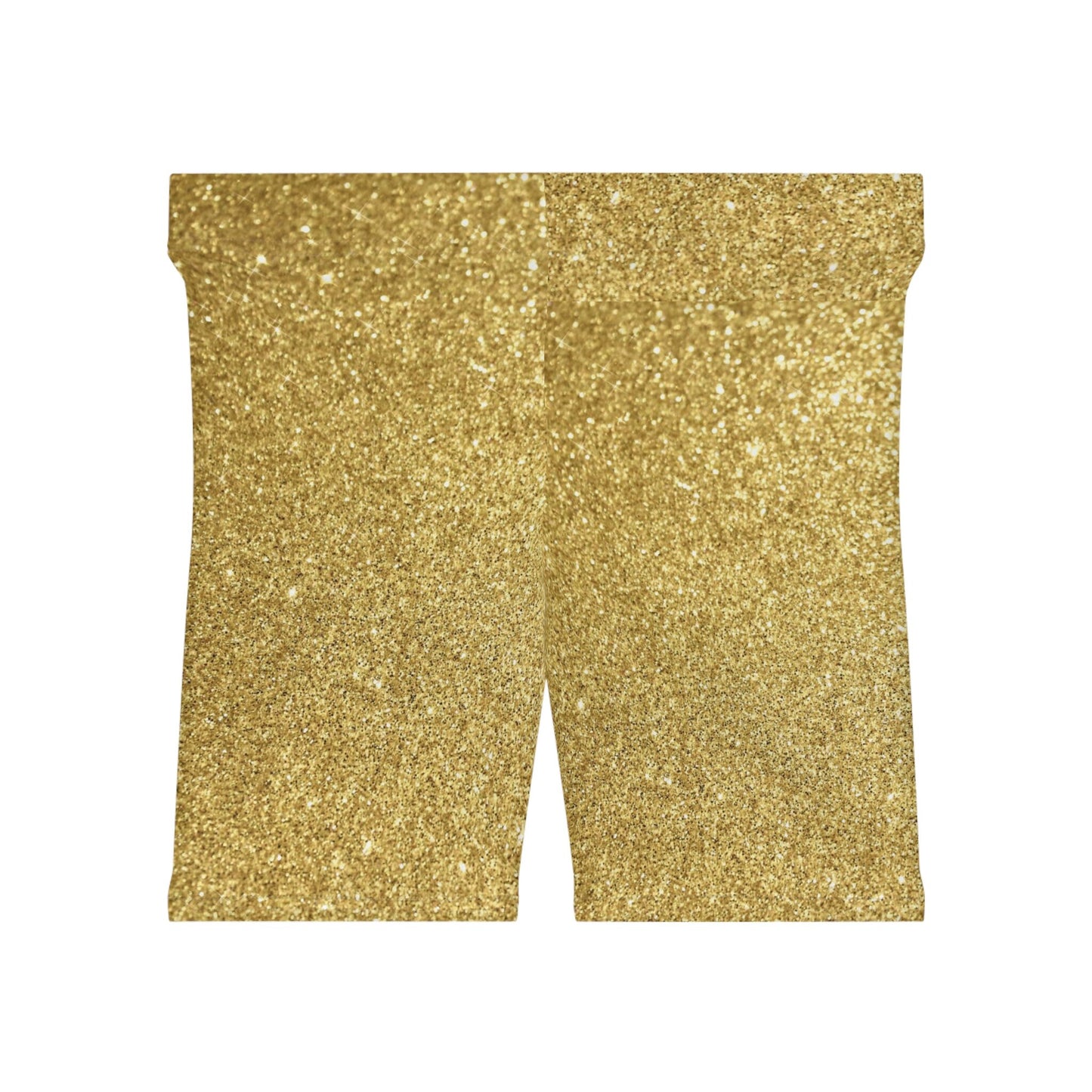 Women's Gold Color Biker Shorts