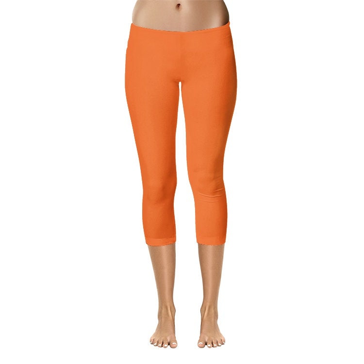 Orange Capri Leggings