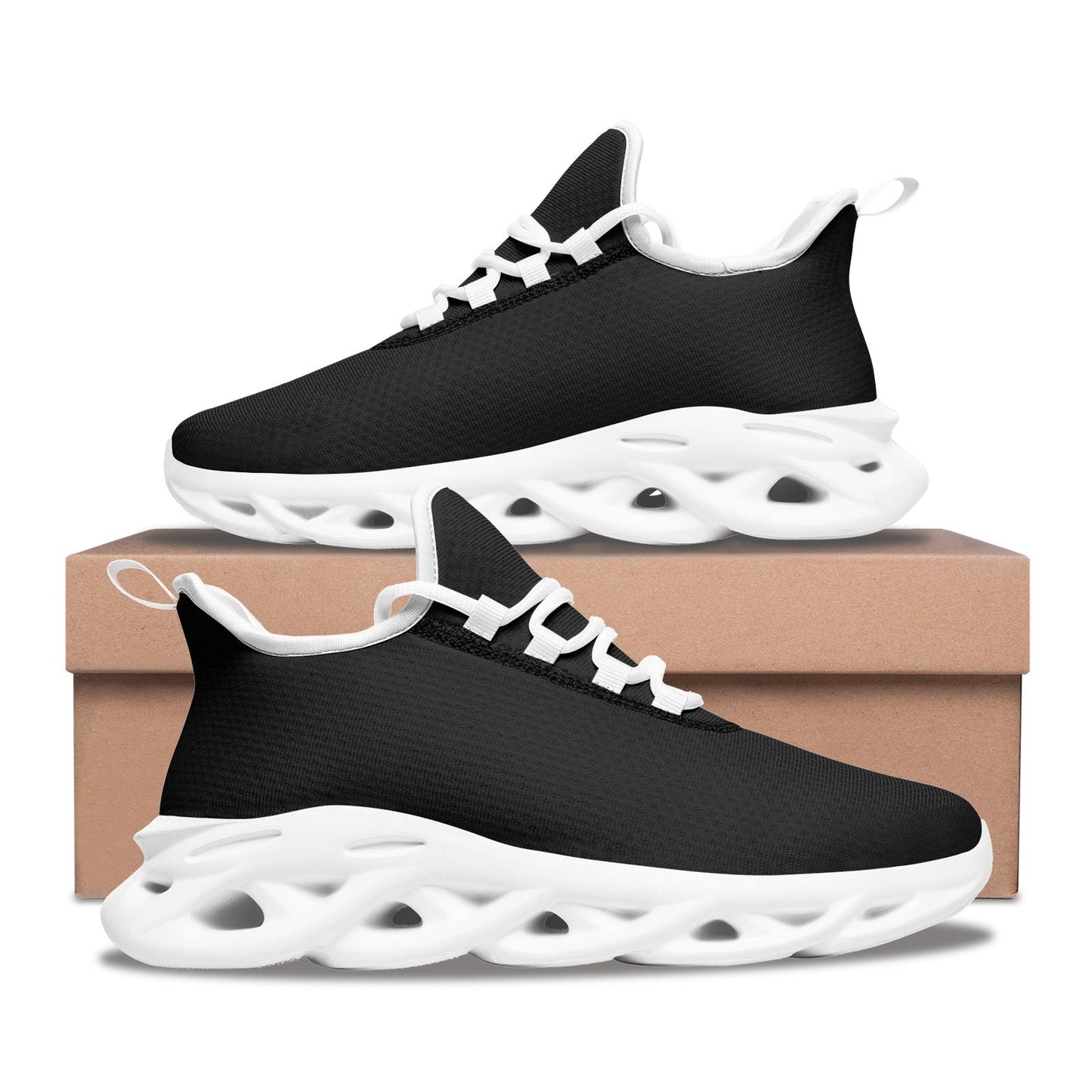 Unisex Bounce Mesh Knit Black Sneakers
