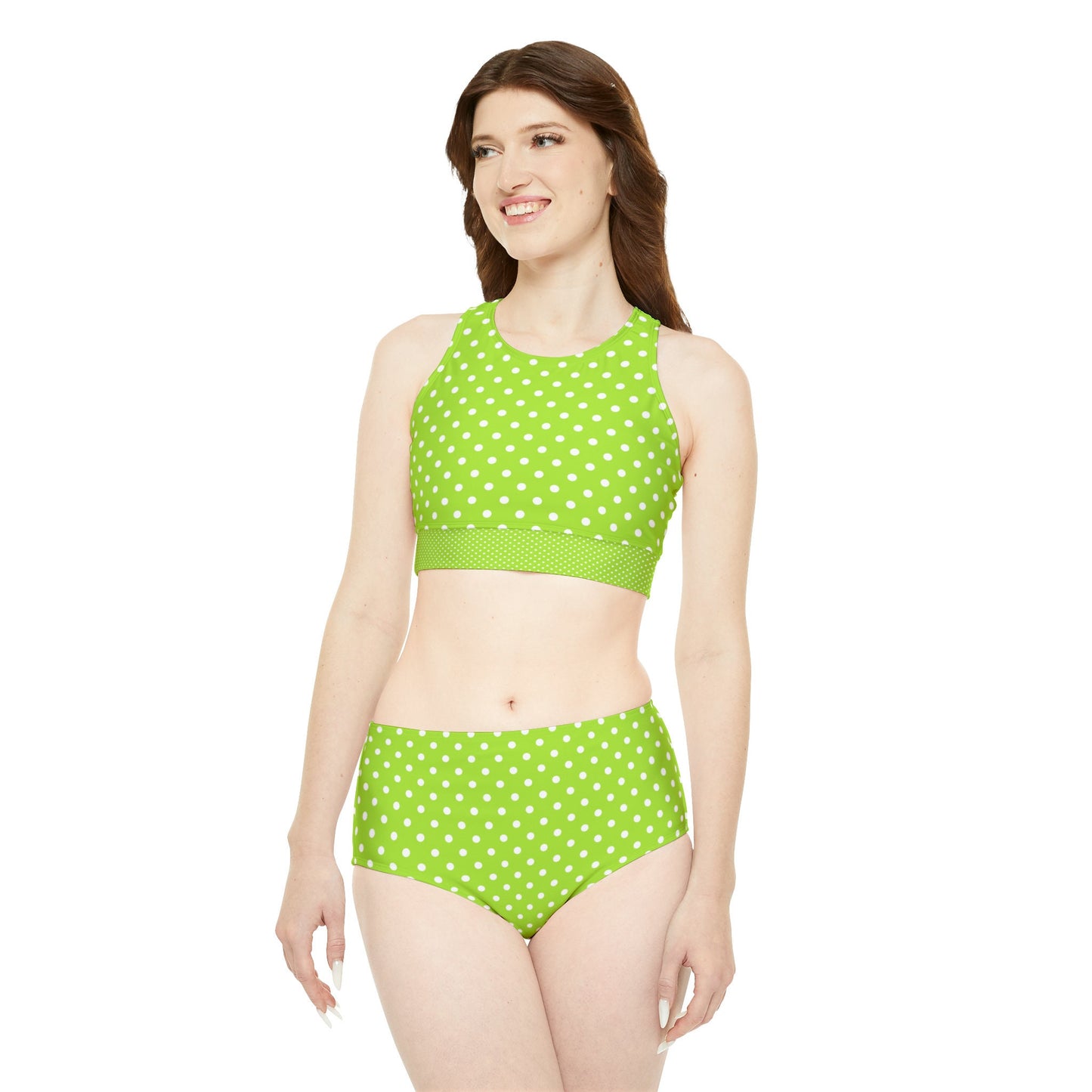Green Polka Dot Bikini Set