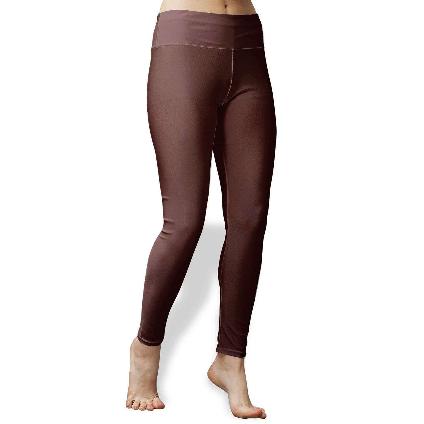 Women's High Waist Burgundy Yoga Leggings