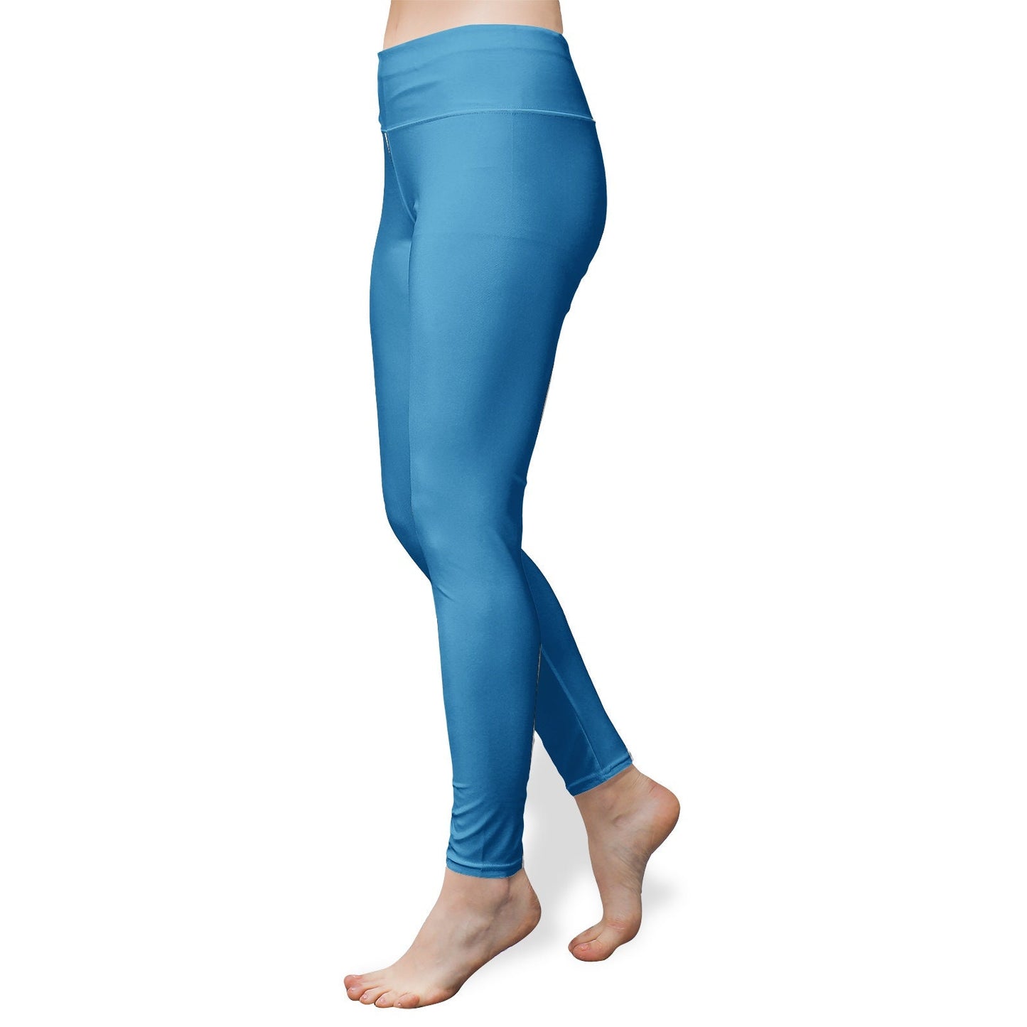 Women's High Waist Blue Yoga Leggings