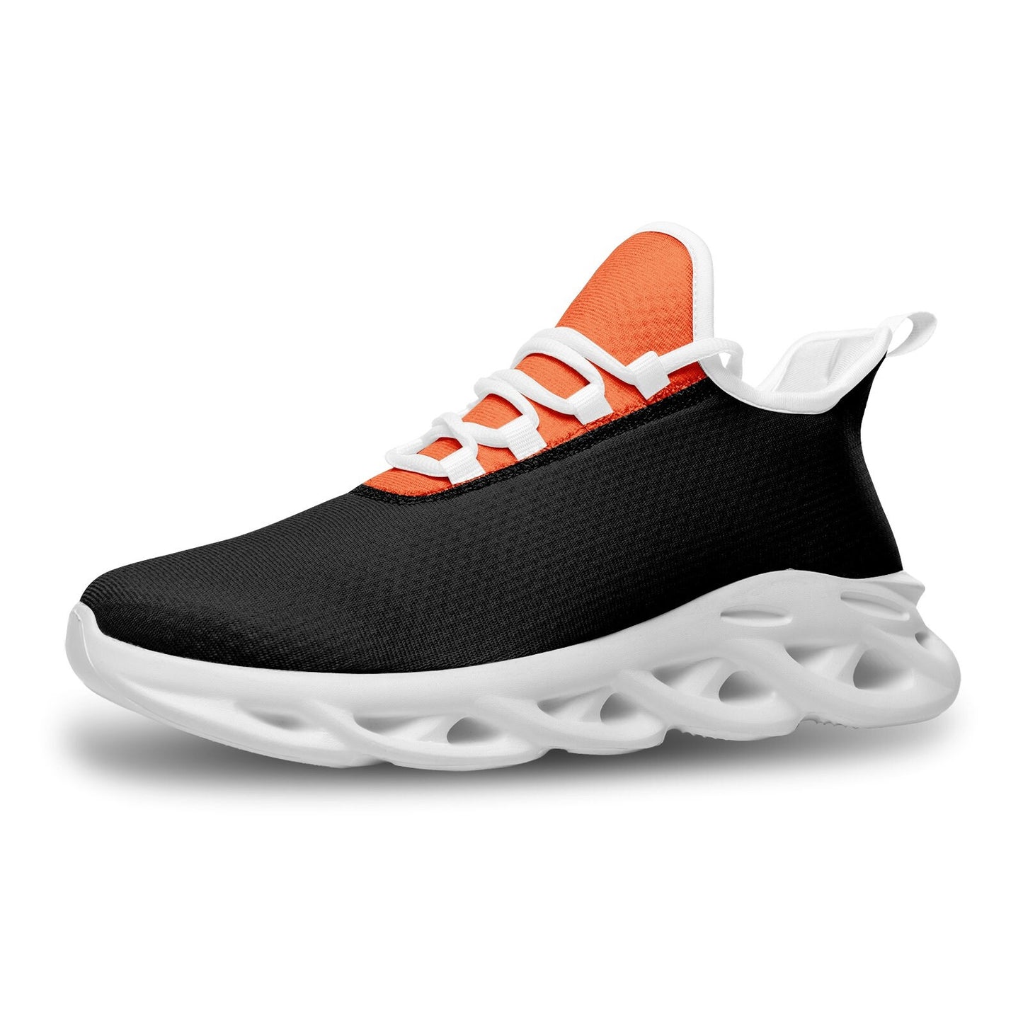 Unisex Bounce Mesh Orange and Black Sneakers