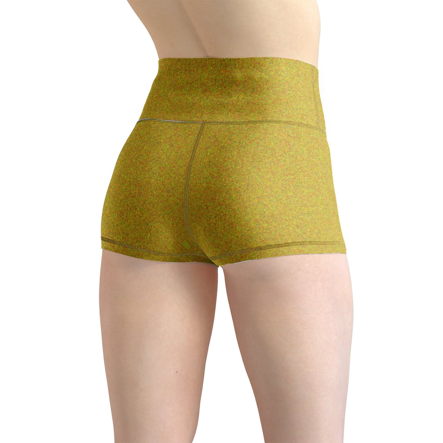 Women's Gold Color Yoga Shorts