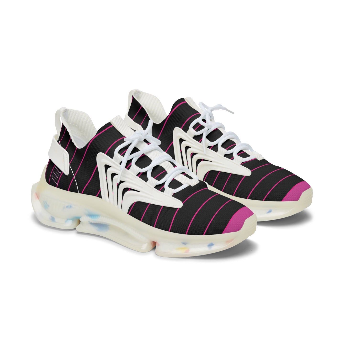 Ladies Pink SneakersWomen's Mesh Pink and Black Sneakers