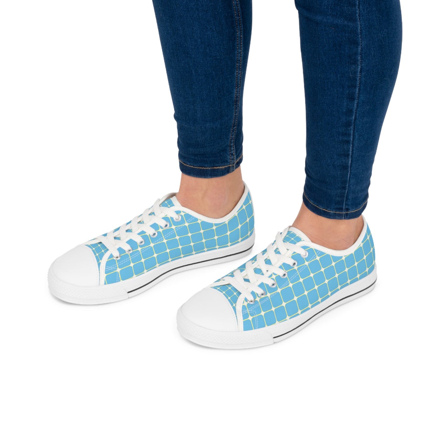 Women's Low Top Light Blue Sneakers