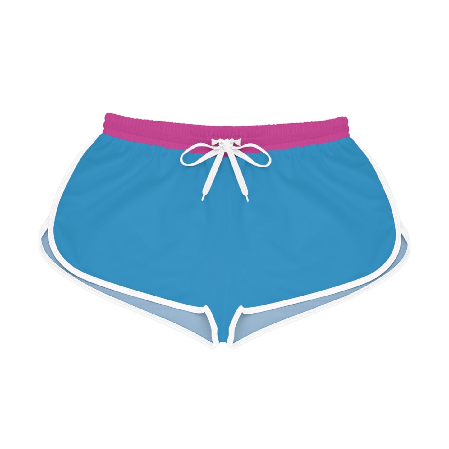 Women's Blue Shorts Relaxed Fit No pockets