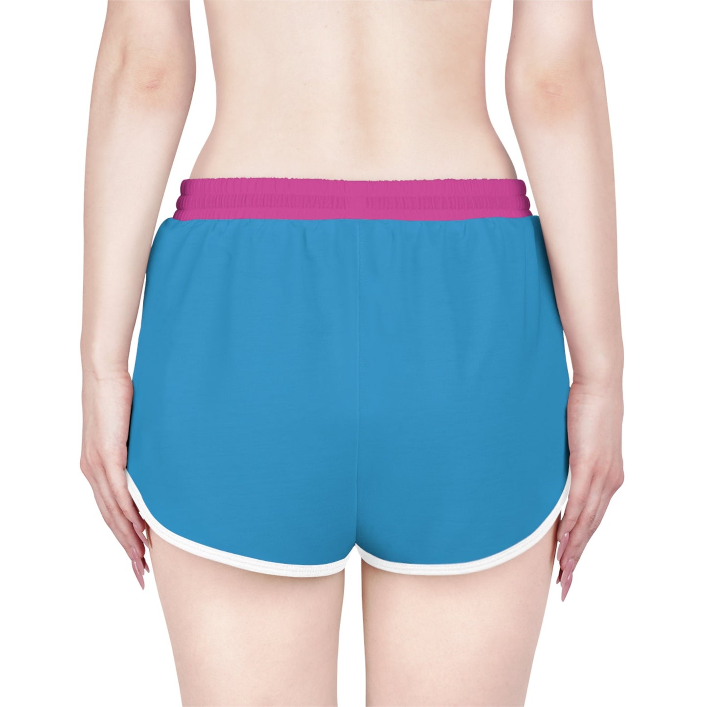Women's Blue Shorts Relaxed Fit No pockets