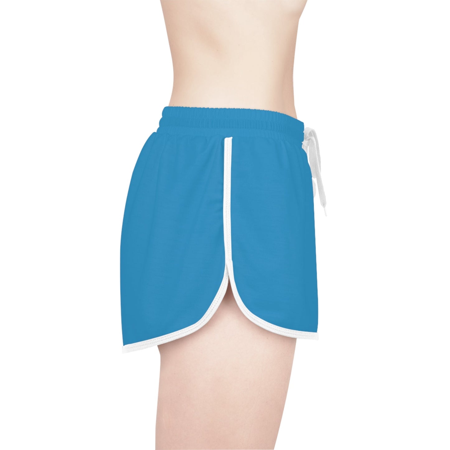 Women's Blue Shorts Relaxed Fit No pockets