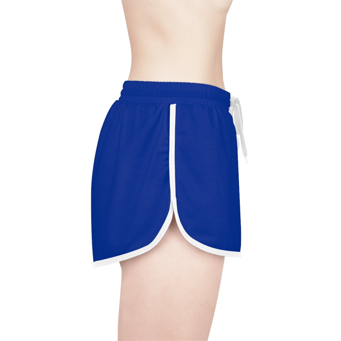 Women's Blue Shorts Relaxed Fit No pockets