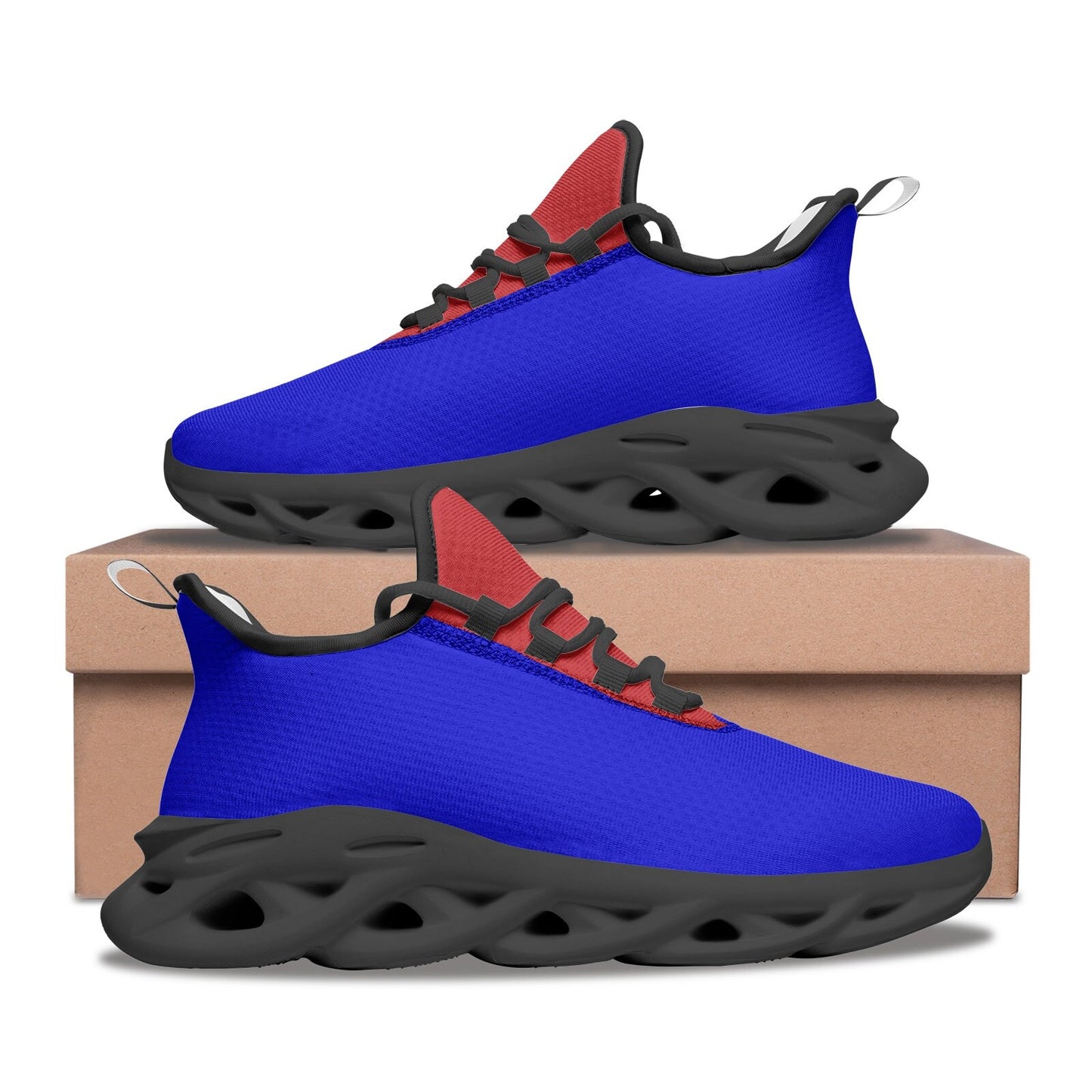 Blue and Red Sneakers
