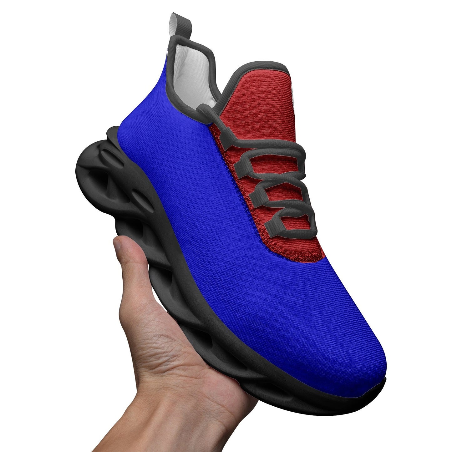 Blue and Red Sneakers