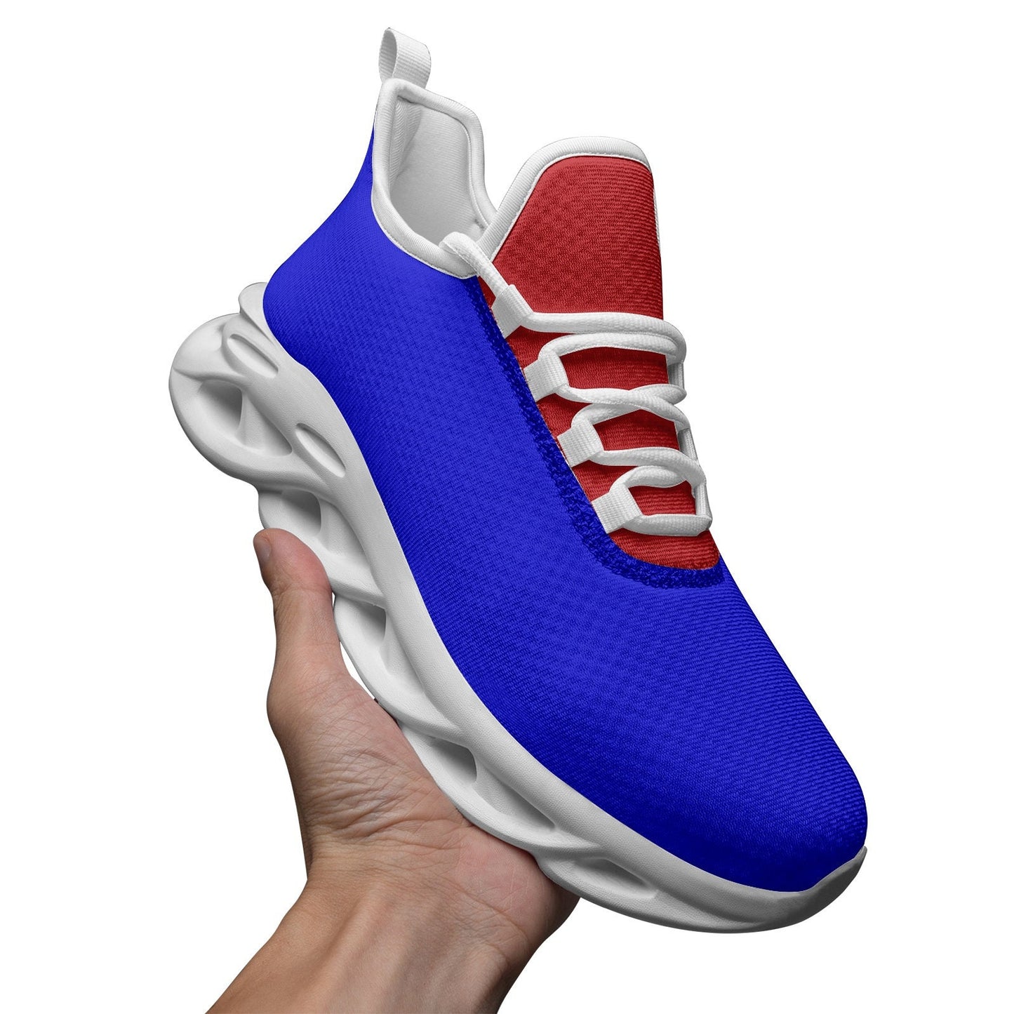 Blue and Red Sneakers