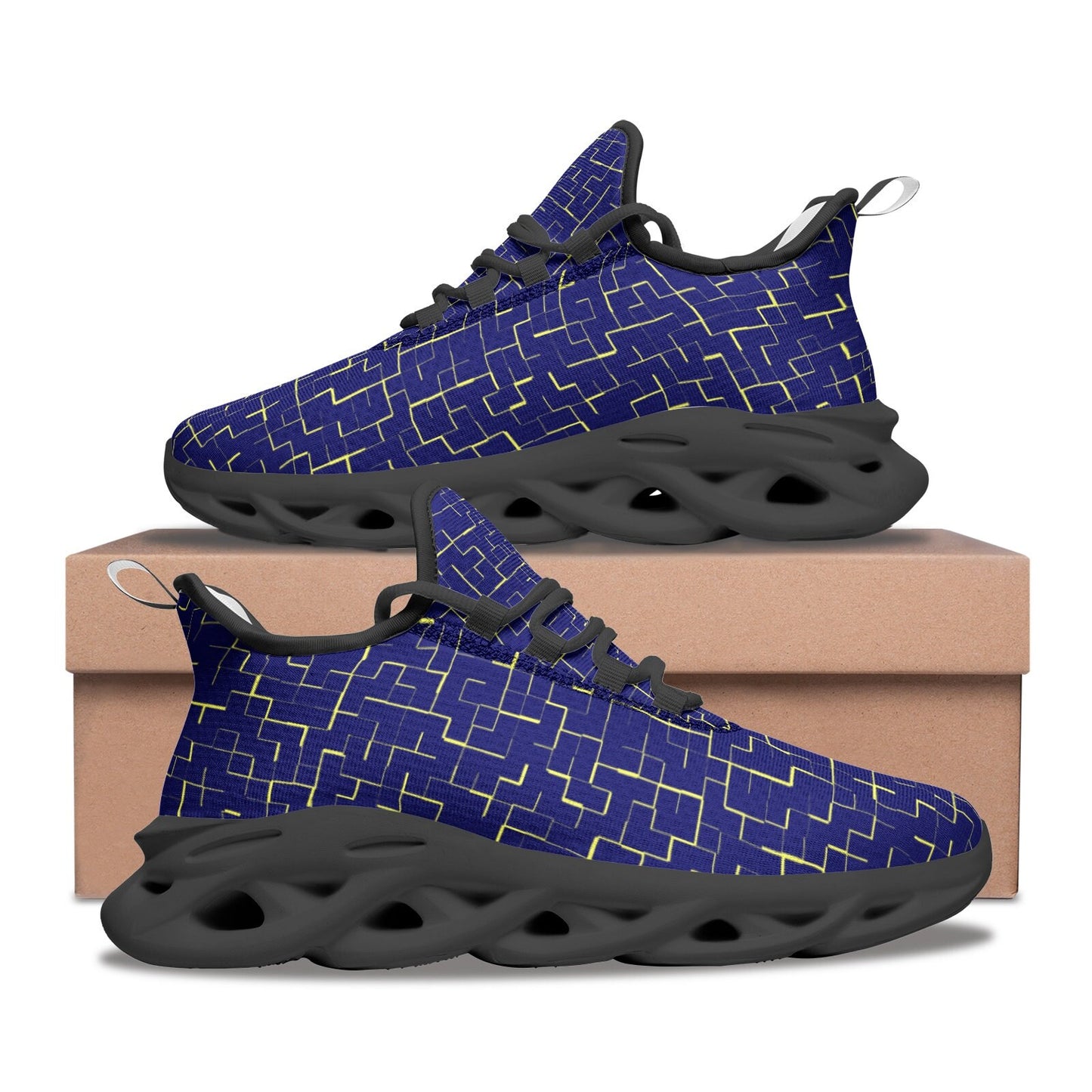 Blue and Yellow Sneakers