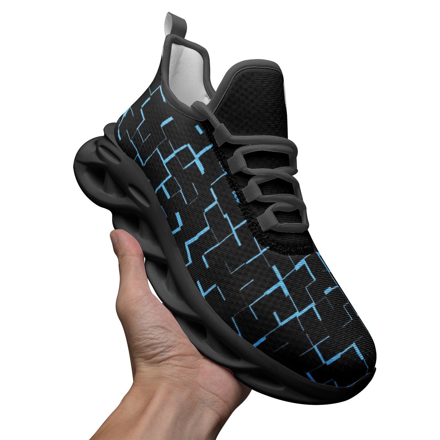 Unisex Bounce Mesh Black Sneakers