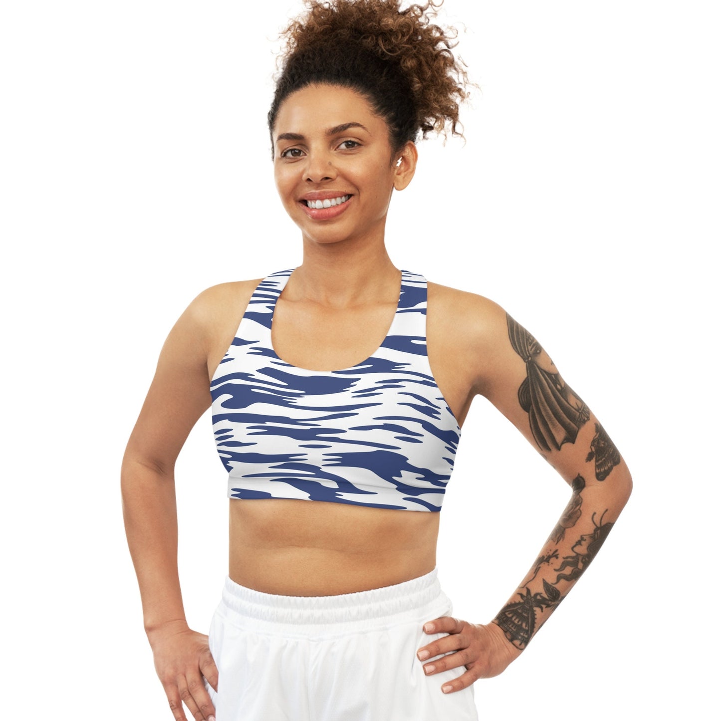 Seamless Blue Sports Bras