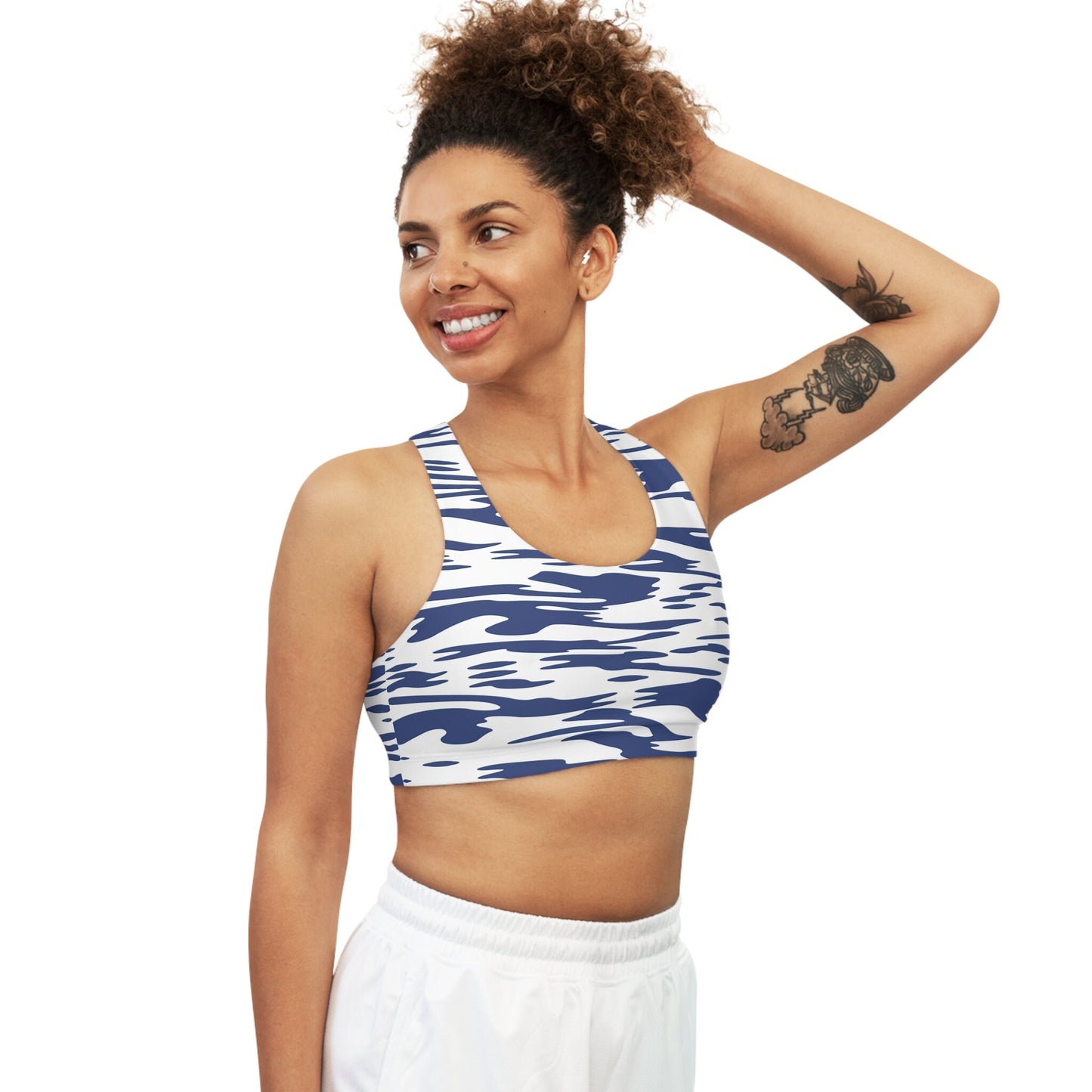 Seamless Blue Sports Bras