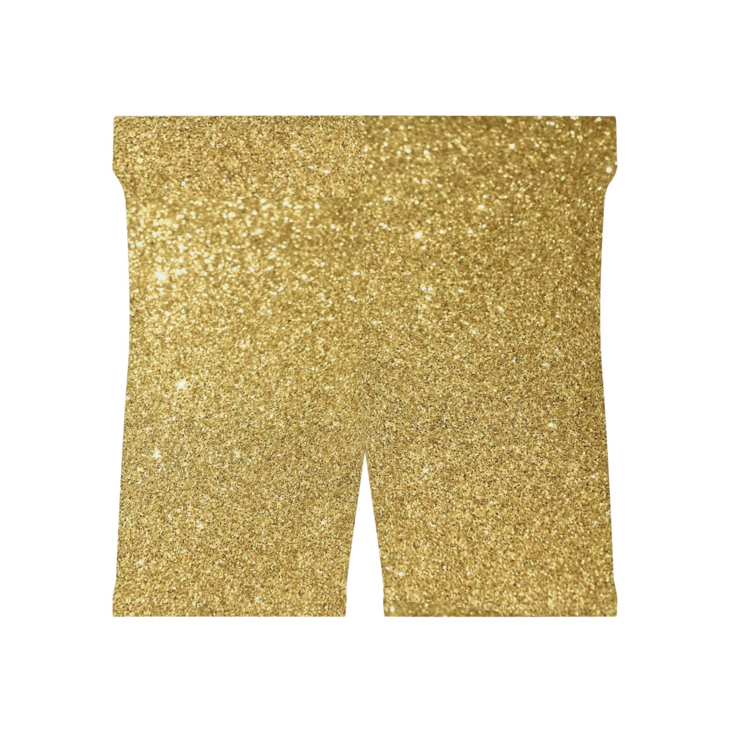 Women's Gold Color Biker Shorts