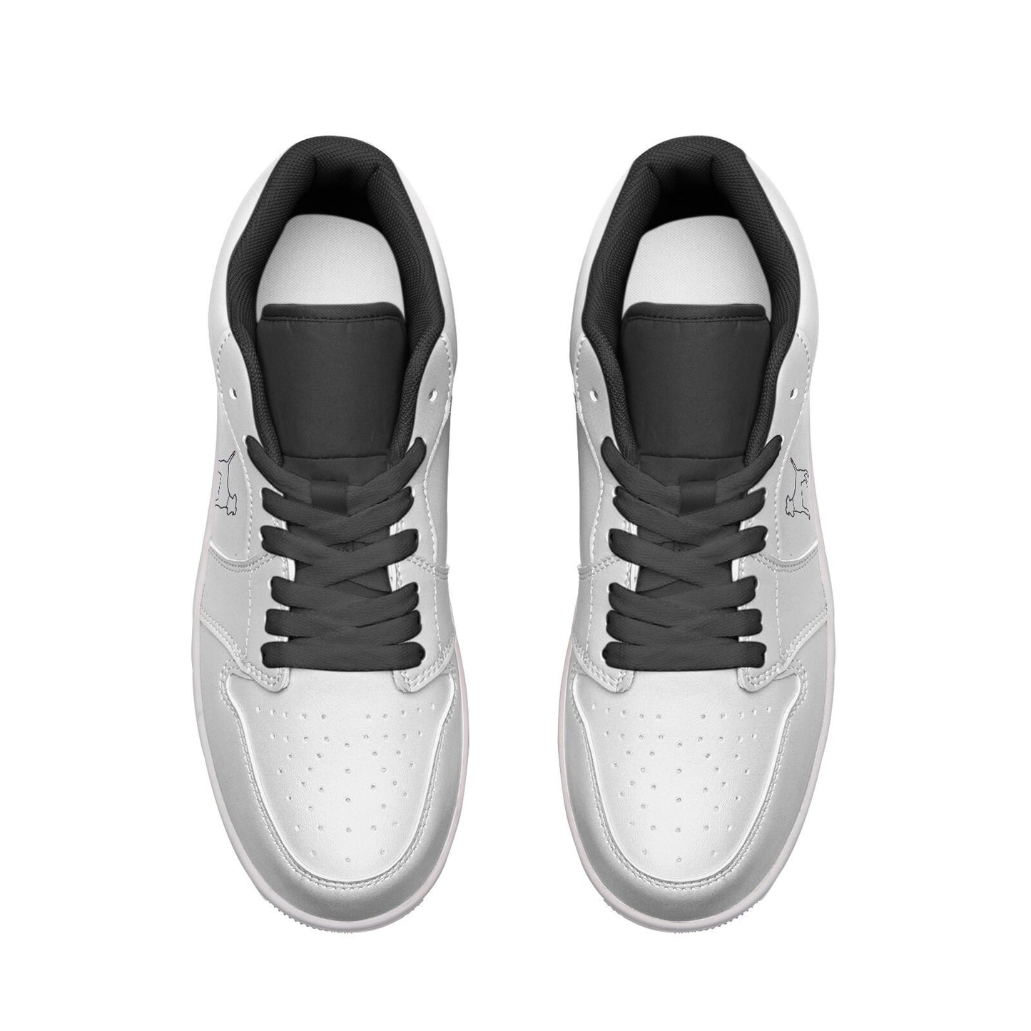 Black Dog Lover's Leather Sneakers