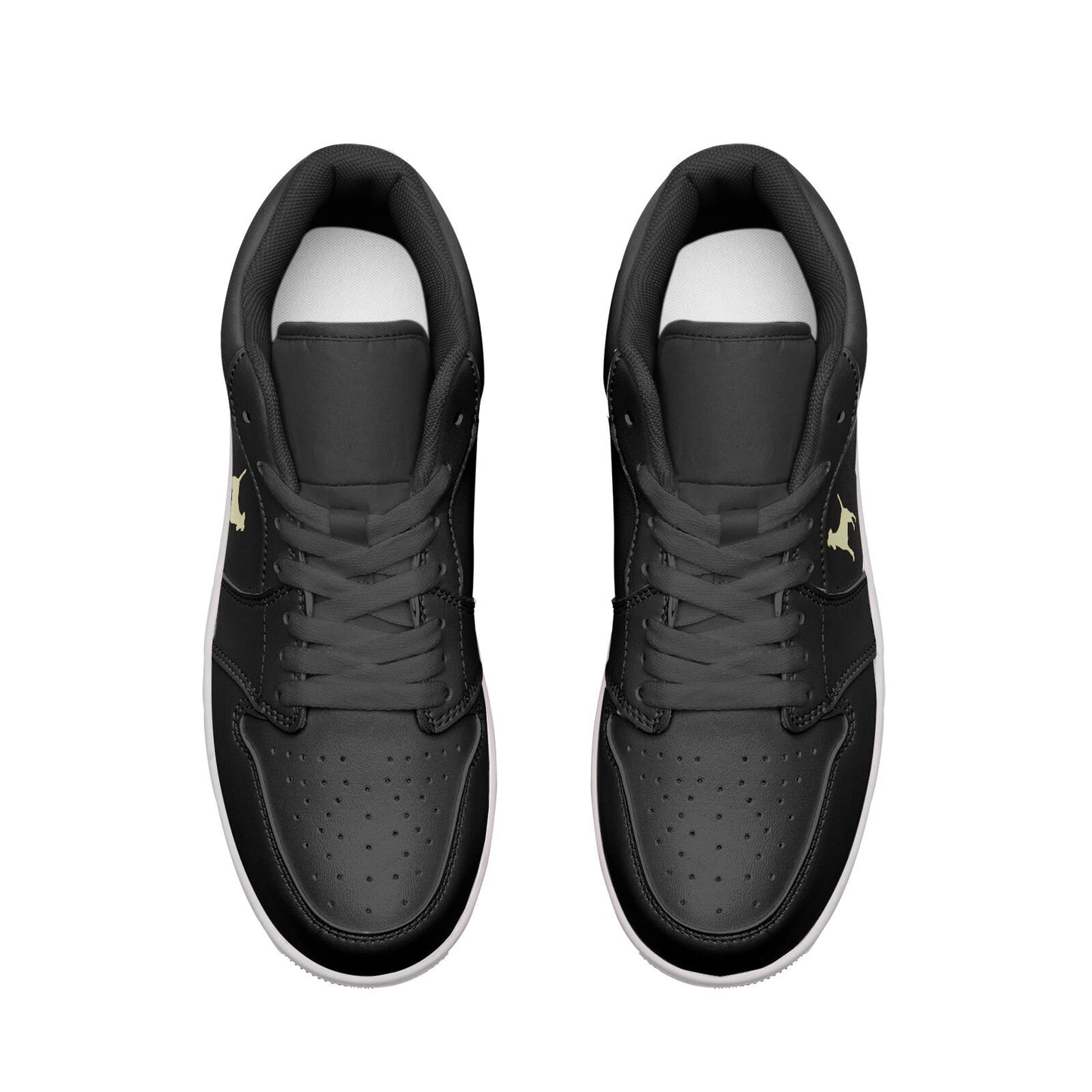 Black Low Top Leather Sneakers