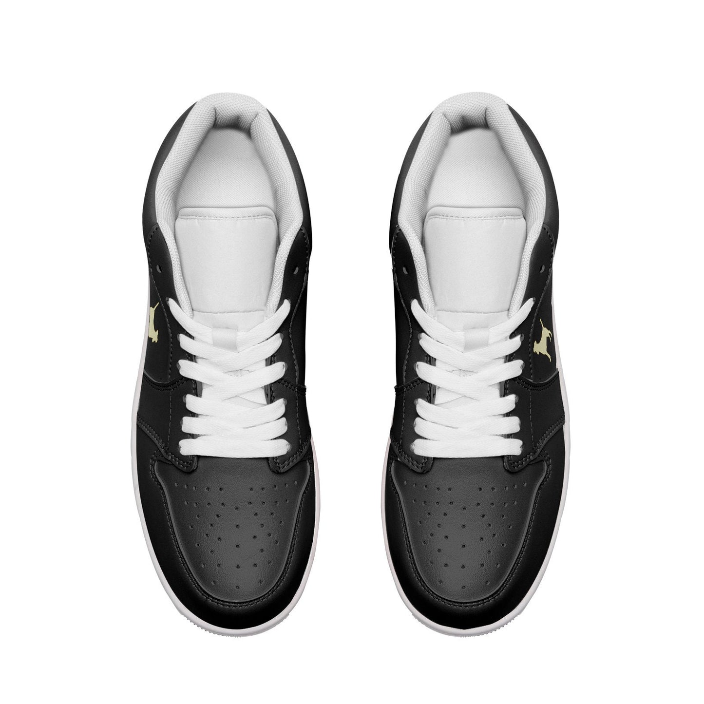 Black Low Top Leather Sneakers