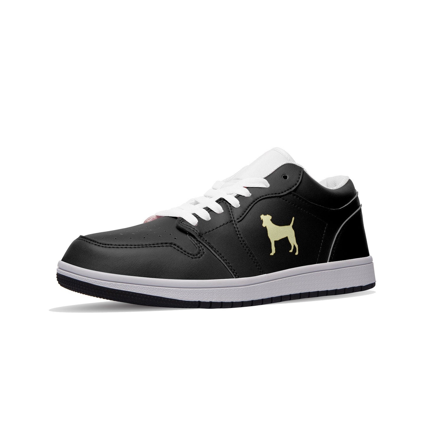 Black Low Top Leather Sneakers