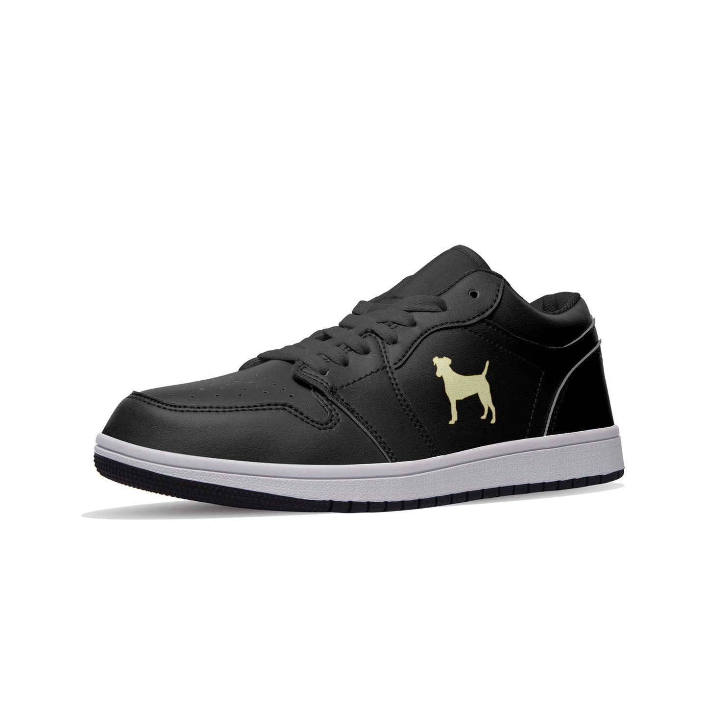 Black Low Top Leather Sneakers