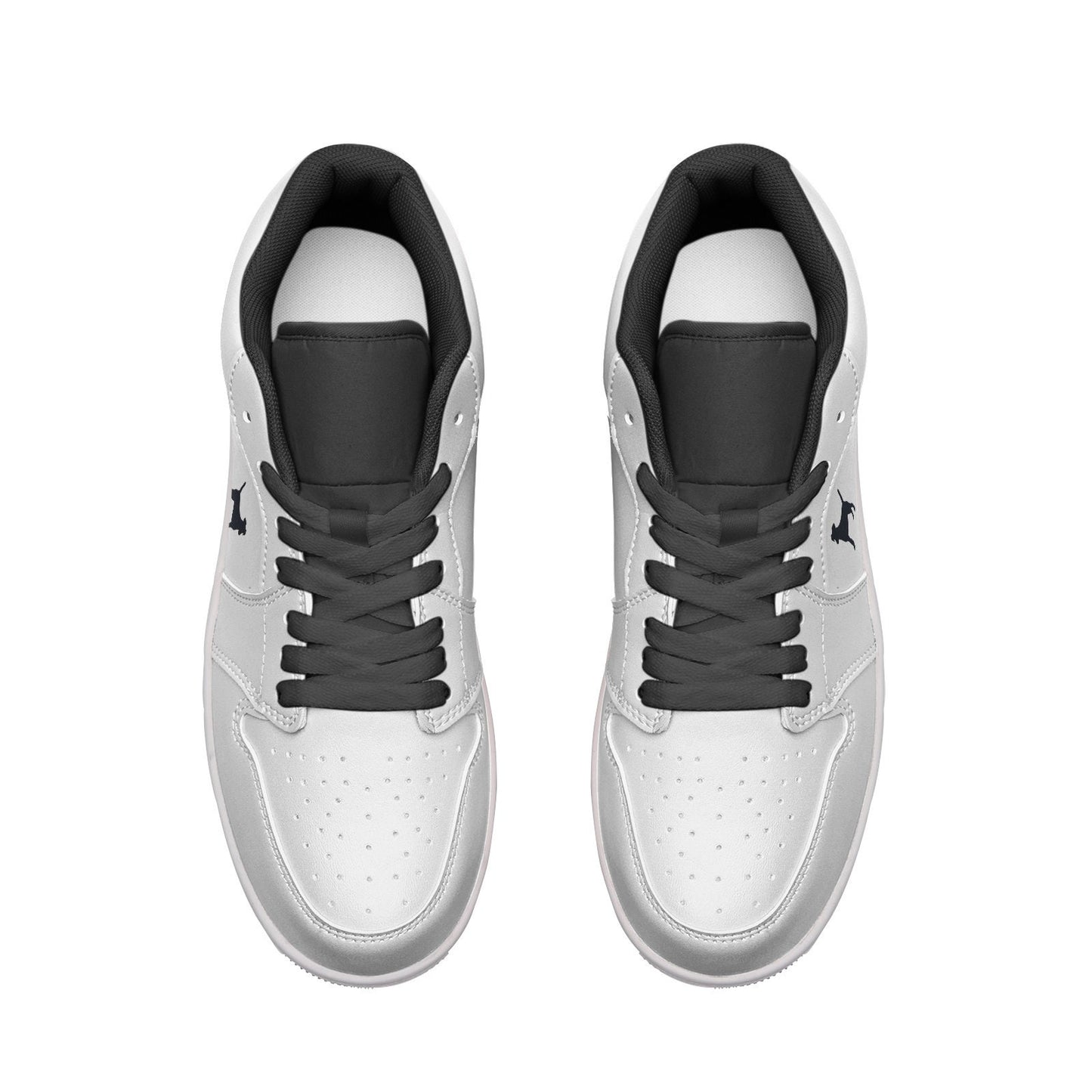 Black Dog Lovers Low Top Leather Sneakers