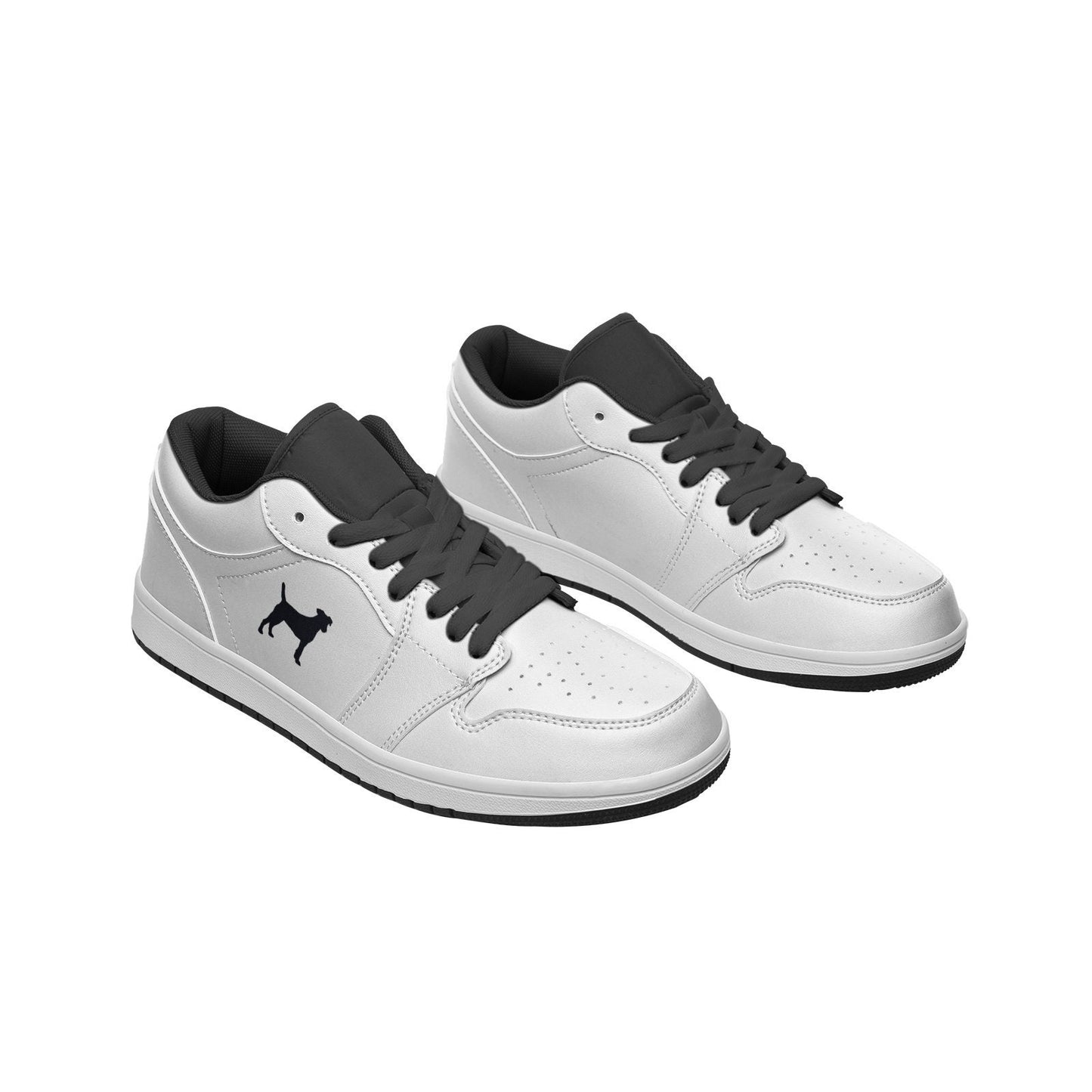 Black Dog Lovers Low Top Leather Sneakers