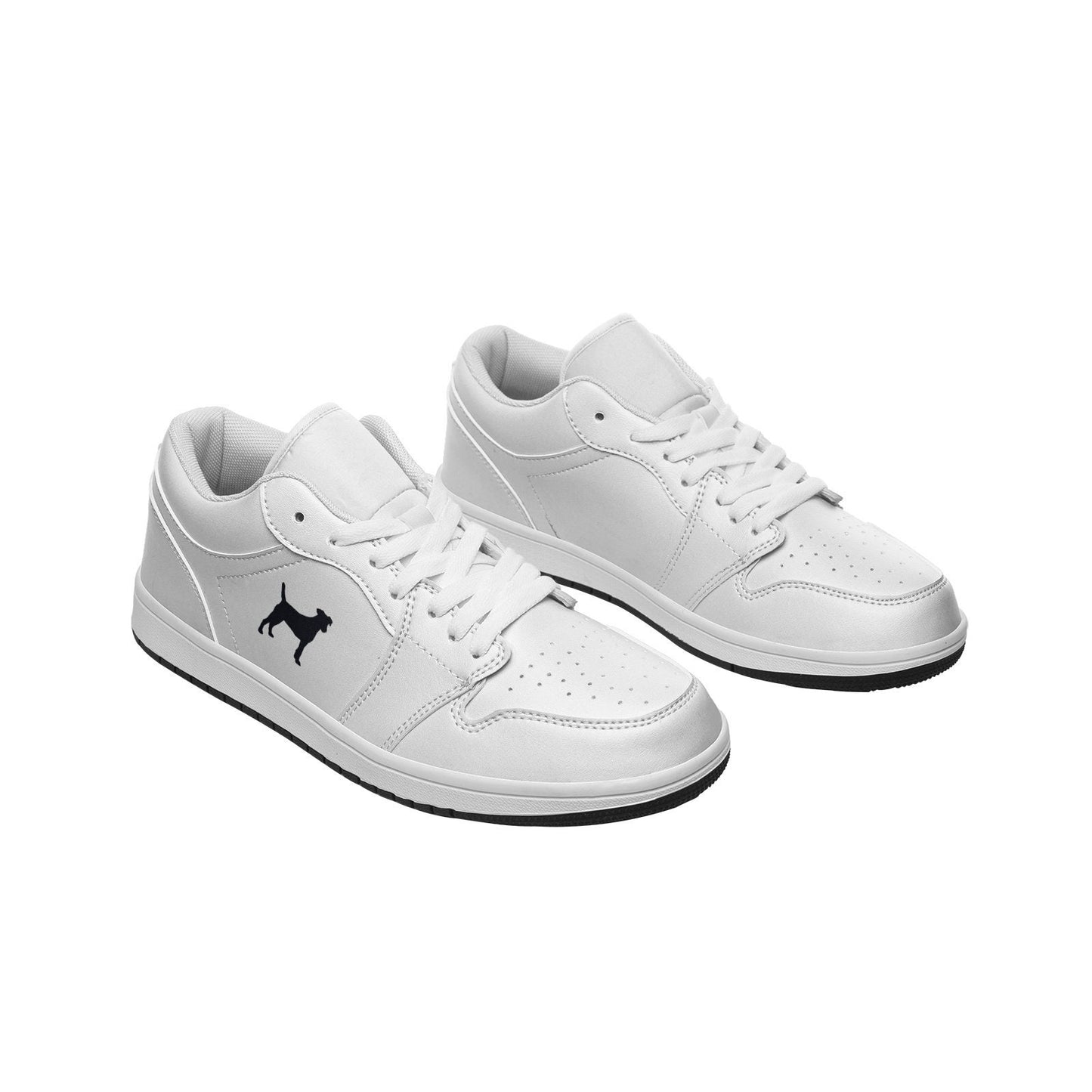 Black Dog Lovers Low Top Leather Sneakers
