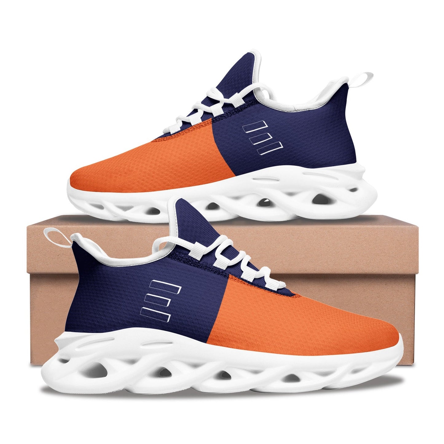 Blue and Orange Sneakers Unisex Sizes