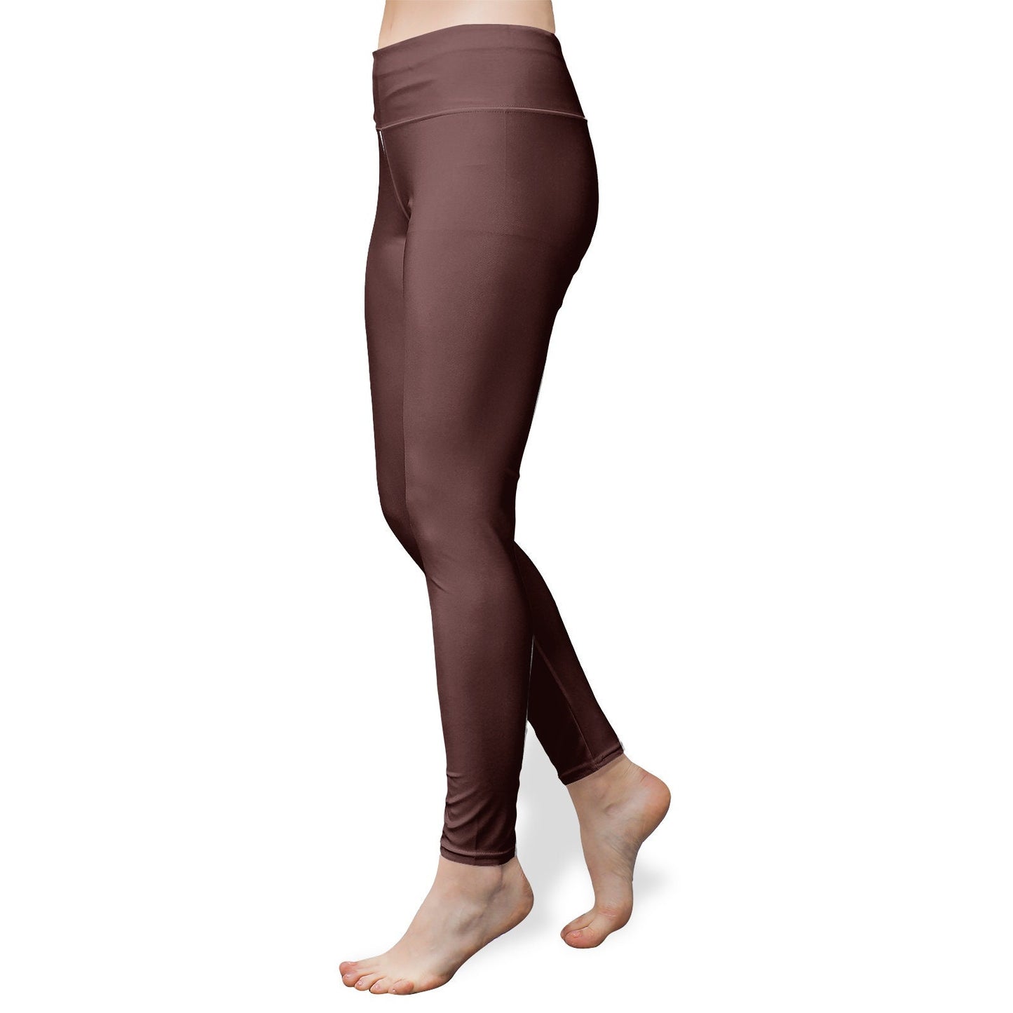Women's High Waist Burgundy Yoga Leggings