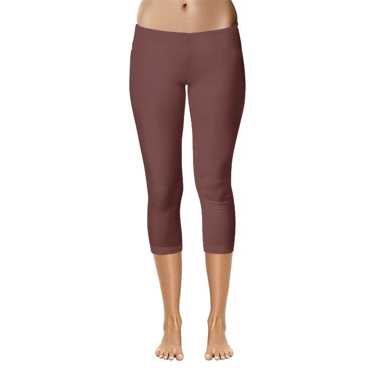 Burgundy Capri Leggings
