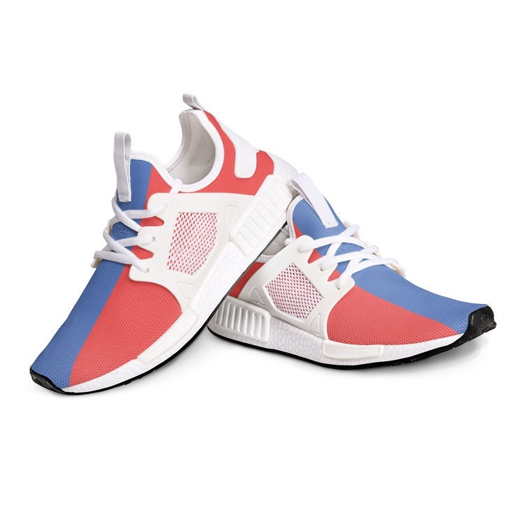 Unisex Lightweight Red White And Blue Sneakers