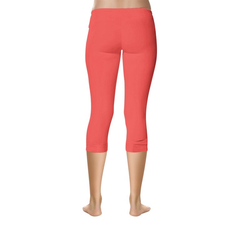 Red and Blue Capri Leggings