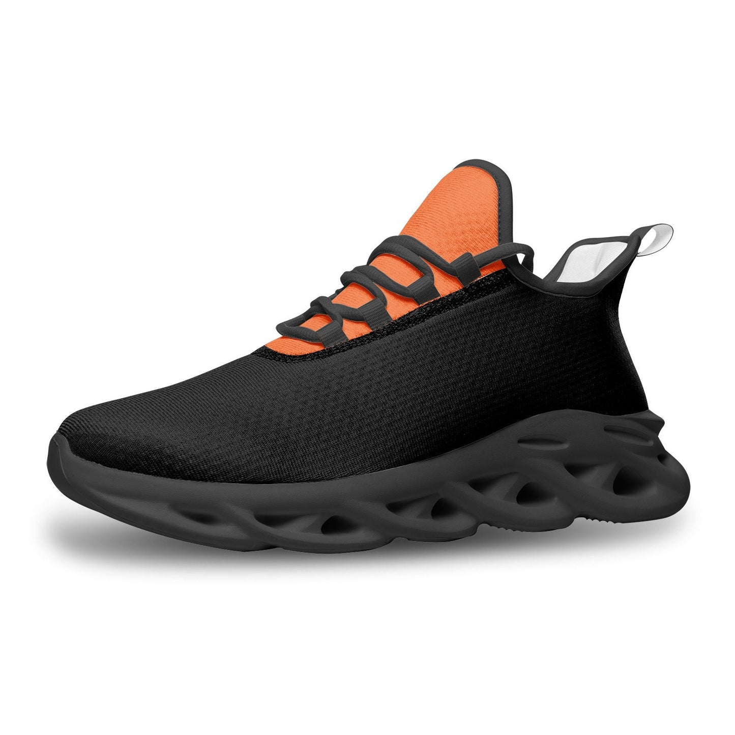 Unisex Bounce Mesh Orange and Black Sneakers