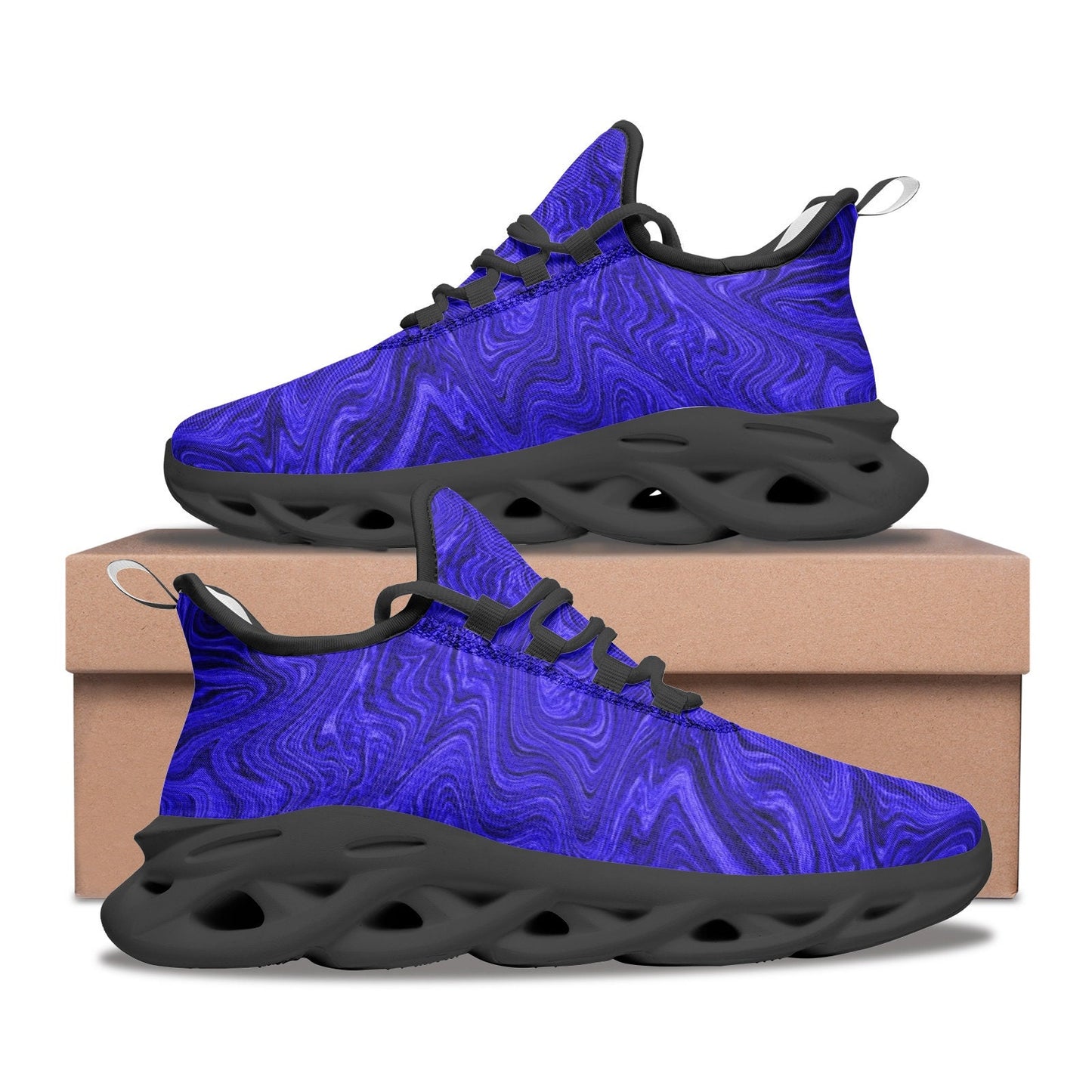 Unisex Bounce Mesh Knit Blue Sneakers