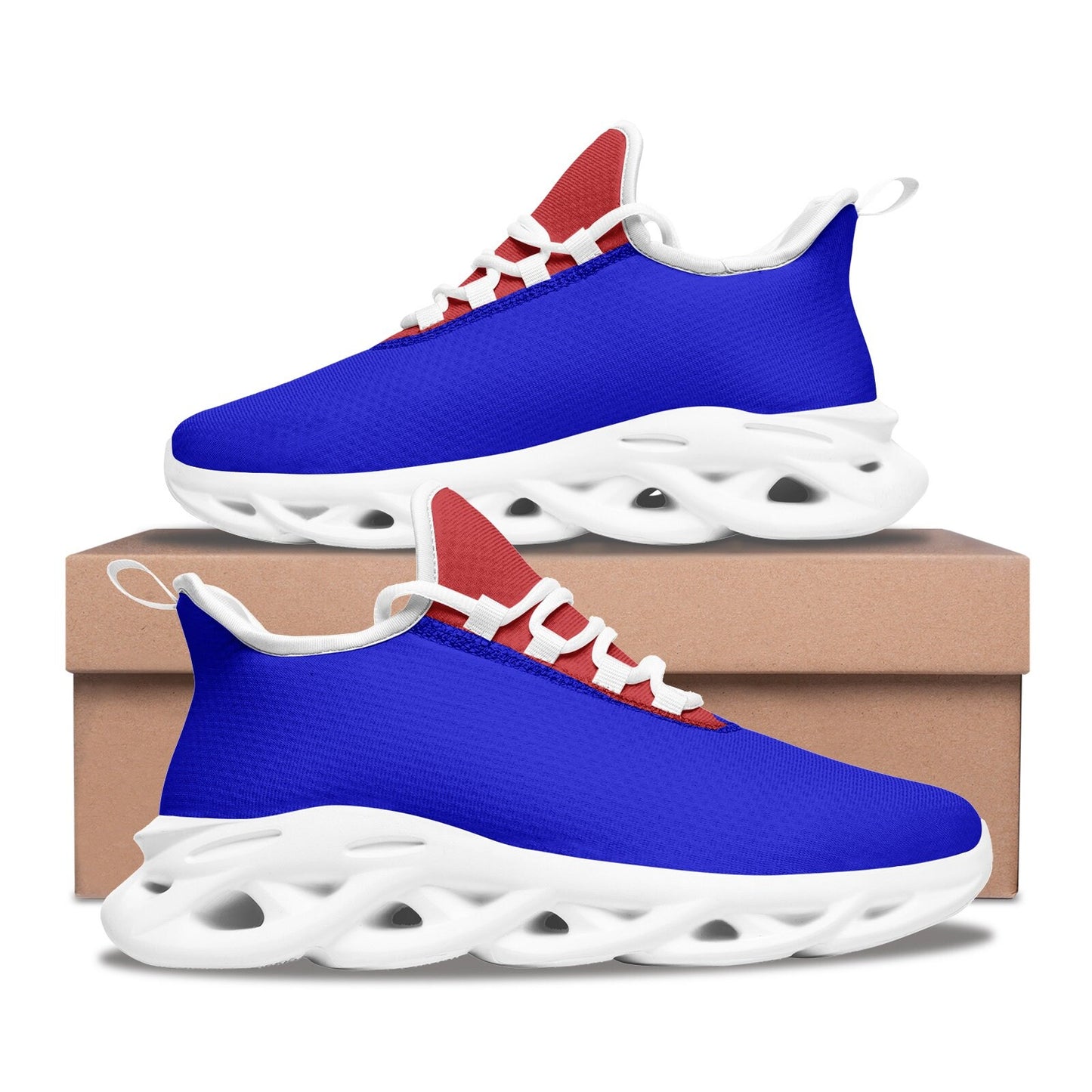 Blue and Red Sneakers