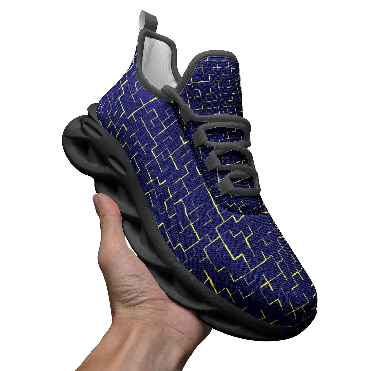 Blue and Yellow Sneakers