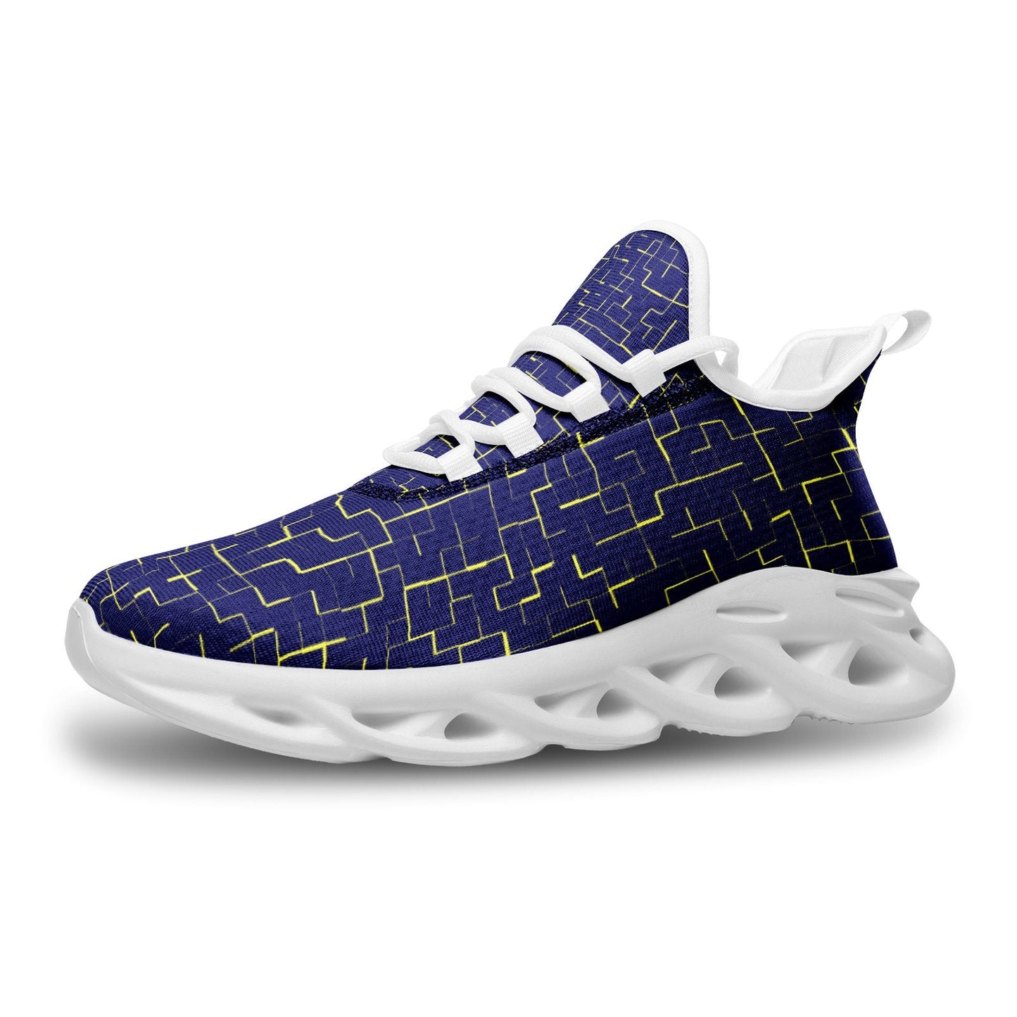 Blue and Yellow Sneakers