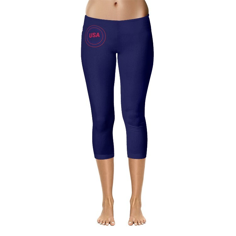 Blue Capri Leggings