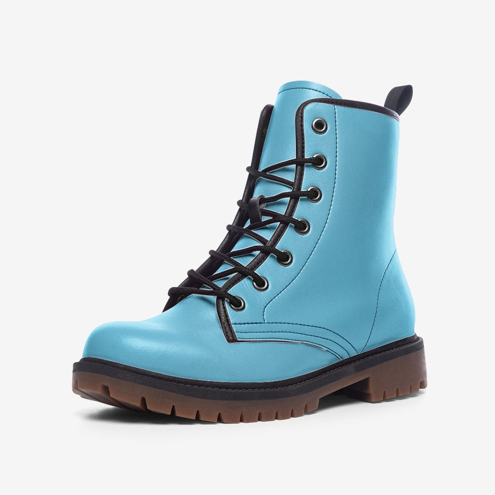 Light Blue Boots Casual Leather Lightweight Light Blue Boots