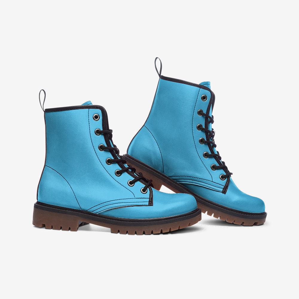 Light Blue Boots Casual Leather Lightweight Light Blue Boots