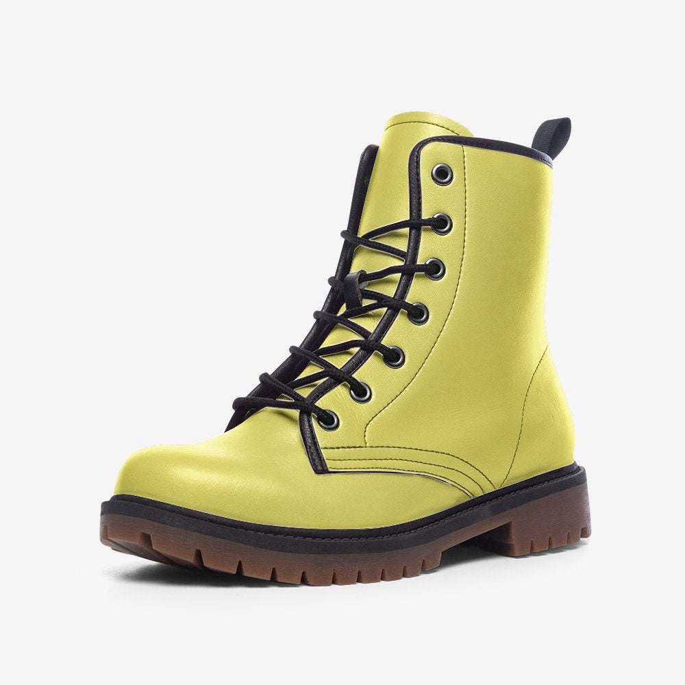 Yellow Boots Casual Leather Lightweight Yellow boots