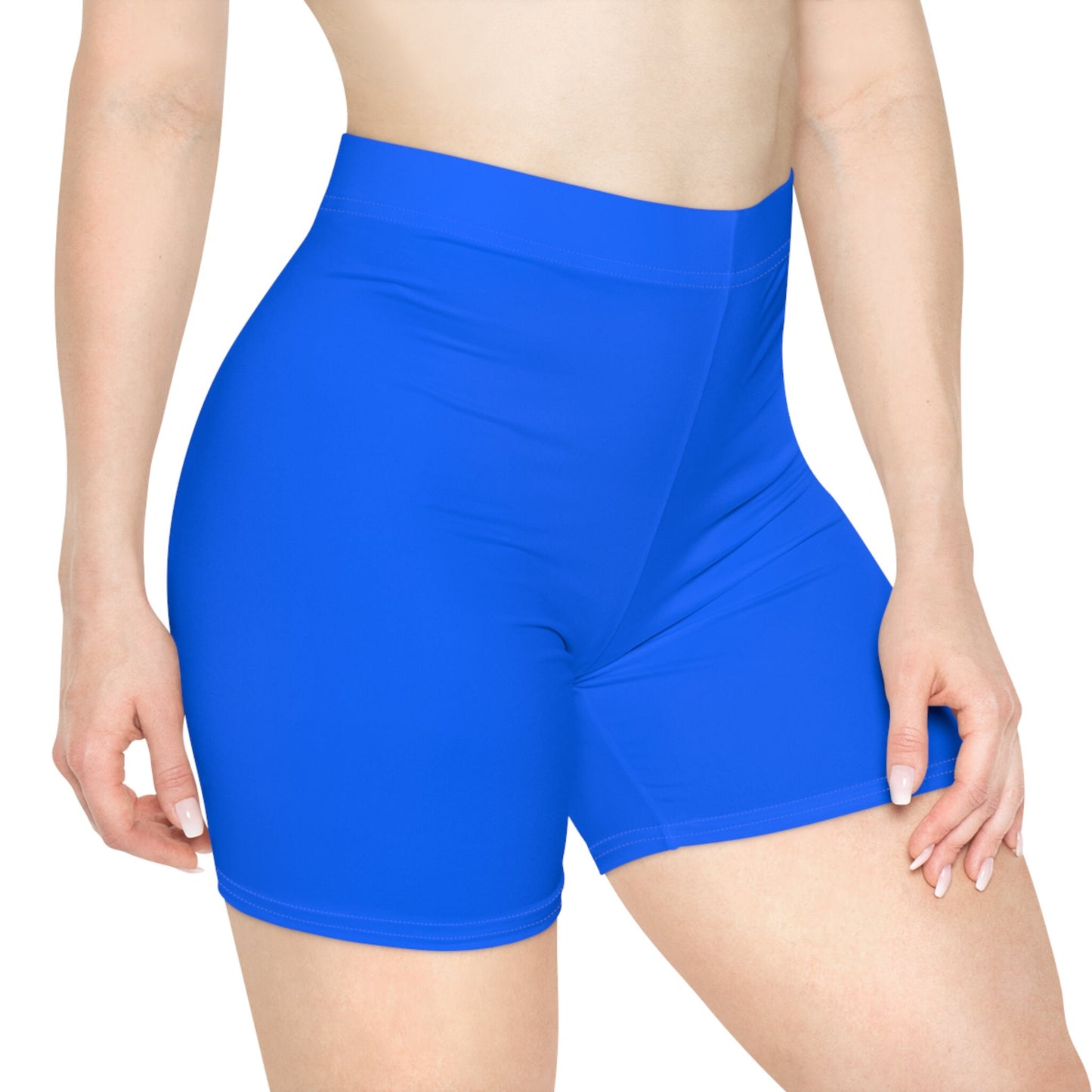 Women's Blue Biker Shorts