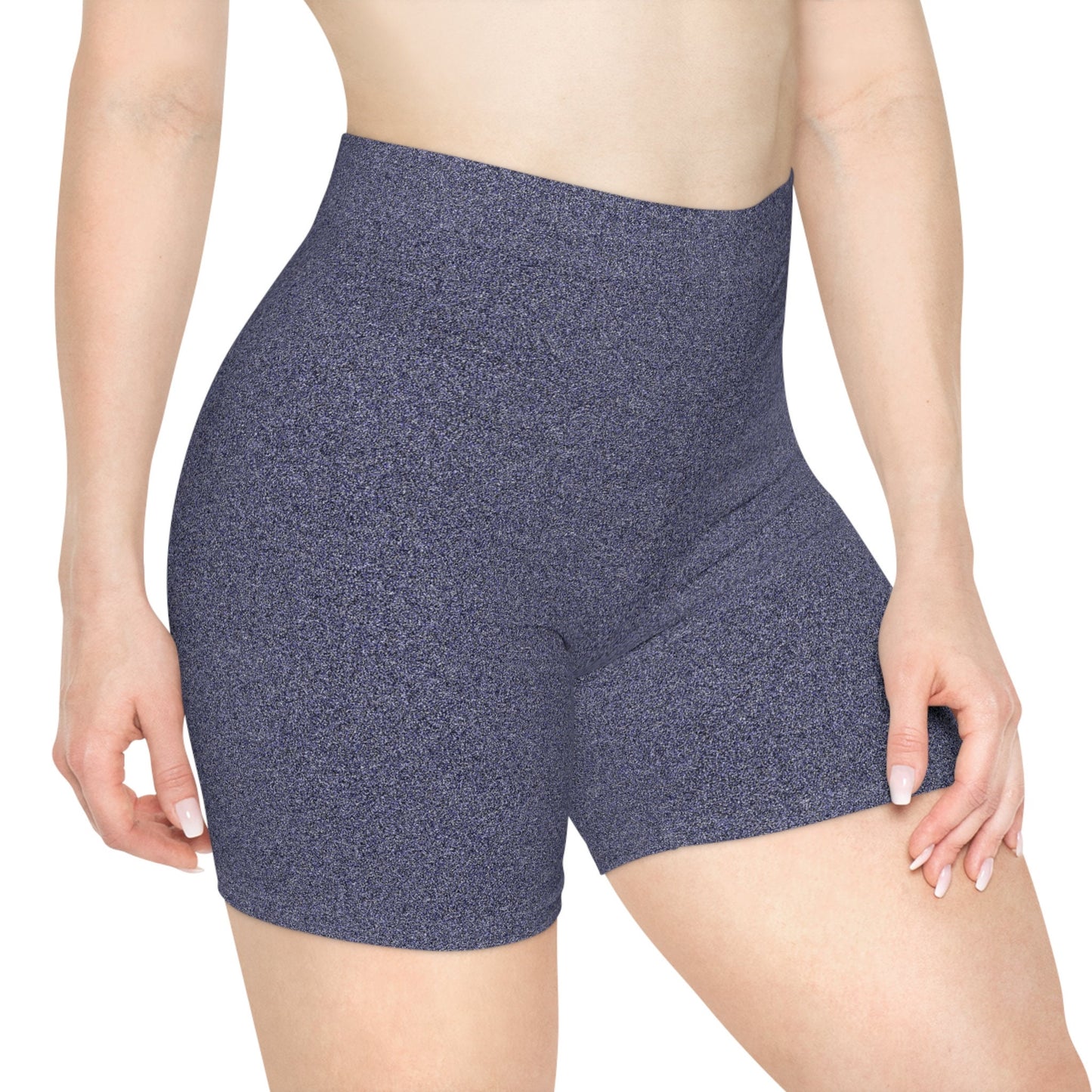 Blue Gray Biker Shorts